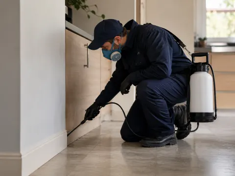 Intervention professionnelle de désinsectisation en intérieur
